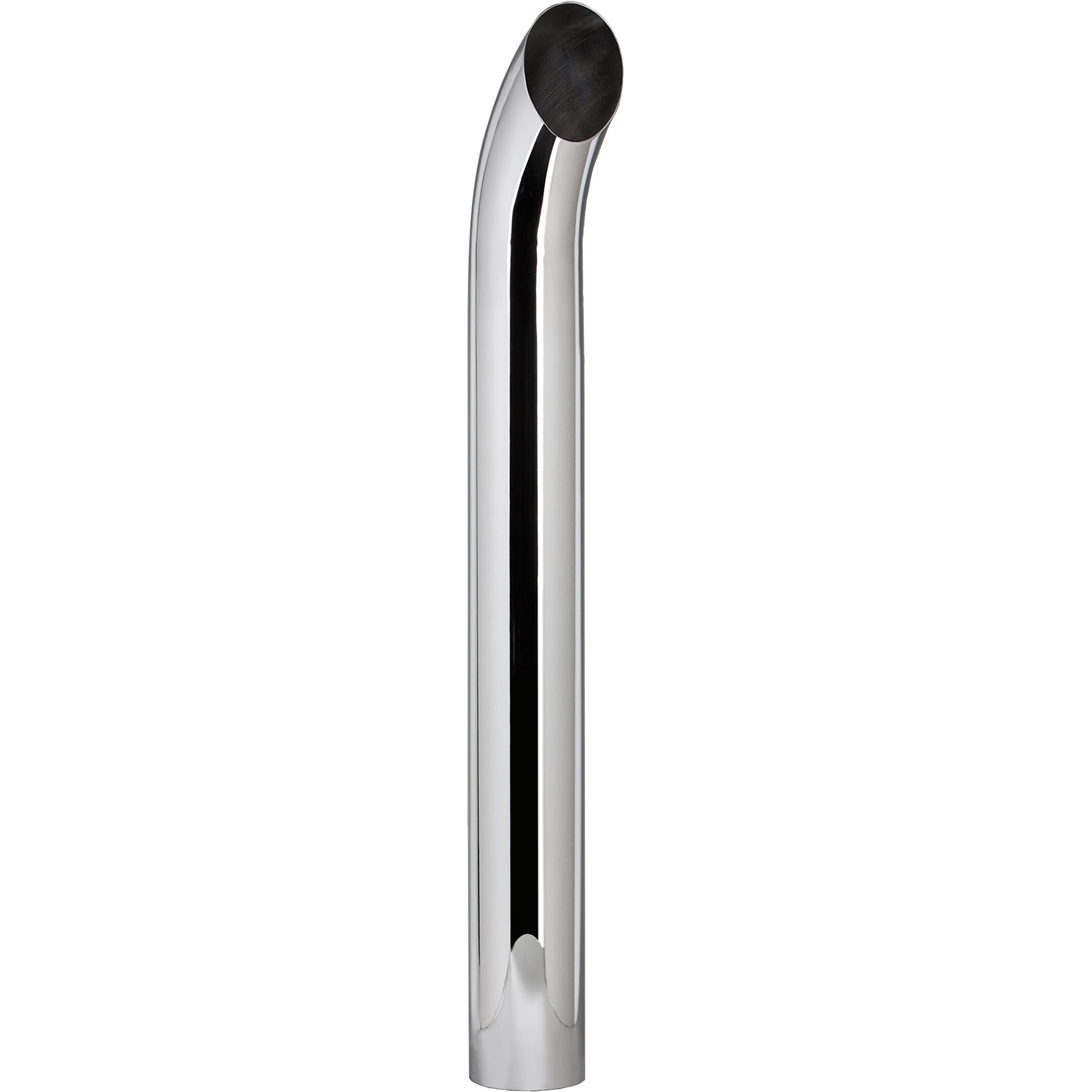 Roadmaster 48in. Chrome-Plated Stack with Curved Extension, 5in. Outer Diameter Straight Bottom, Model# GRP36200-GY